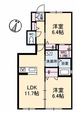 シャーメゾンみどり野 E棟の物件間取画像