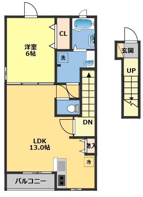 リアン B棟の物件間取画像