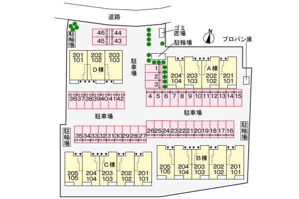 サニーグレイスＣの物件外観写真