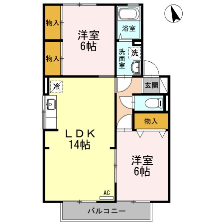 メゾン･テルシャトー B棟の物件間取画像
