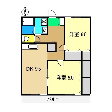 エレガンスYOU A棟の物件間取画像