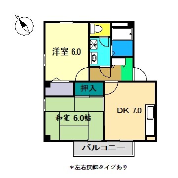 フォブール松岡 A棟の物件間取画像