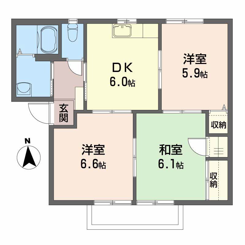 ヴェルディハイツ C棟の物件間取画像