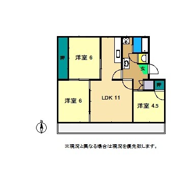 ファミール物部の物件間取画像