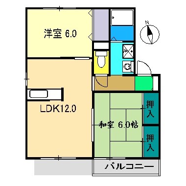 ラポール野本 D棟の物件間取画像