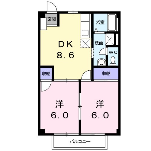 カ－サ西野の物件間取画像
