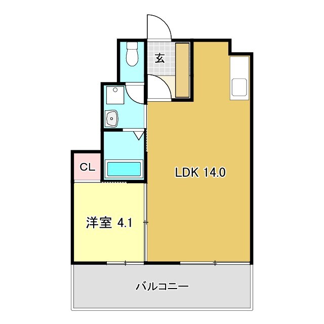 おこう仁ハイツ B棟の物件間取画像