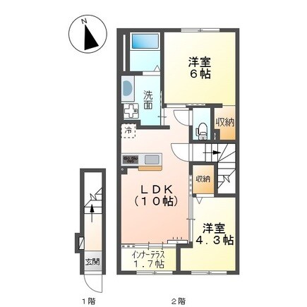 ラ メゾンあけぼのⅠの物件間取画像