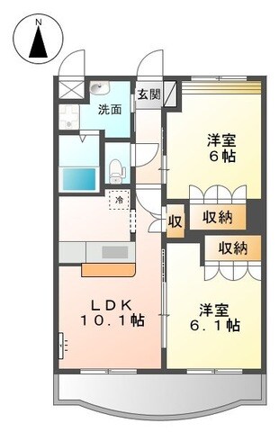 グリーングランデⅠの物件間取画像