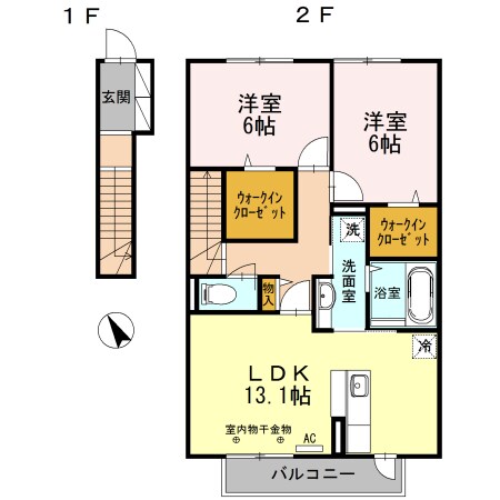 クレストⅢの物件間取画像