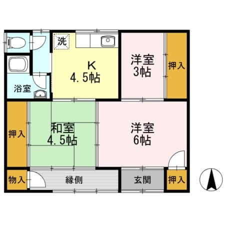 第二細木ハイツ 2棟 第二の物件間取画像