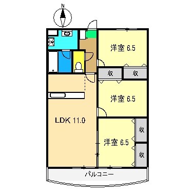 サンコートかみの物件間取画像