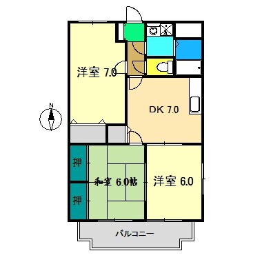 エリヴェールのいちの物件間取画像