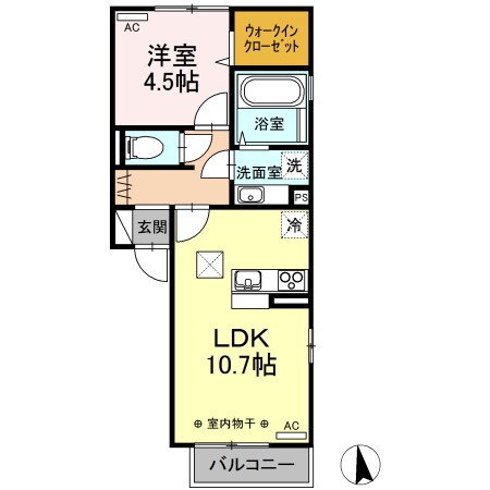 セジュールのいちの物件間取画像