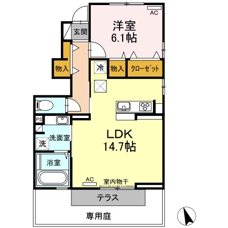 ネオシャトー A棟の物件間取画像