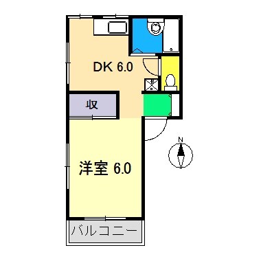 坂本ハイツ(駅前町1)の物件間取画像