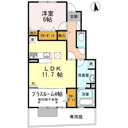 サザンクロスⅠの物件間取画像