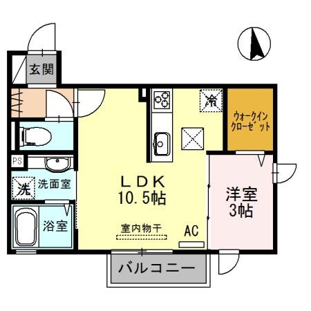 Villa正門通　Ａ棟の物件間取画像