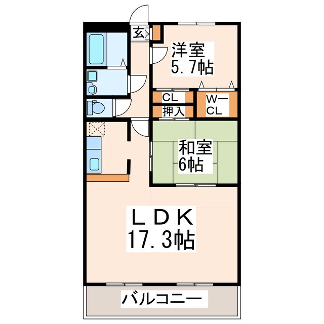 ヴェルデスの物件間取画像