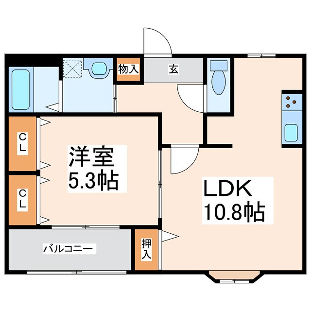 託麻南小学校前 徒歩1分 2-3階の物件間取画像