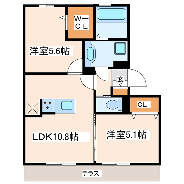 D・プレヴェイルⅡの物件間取画像