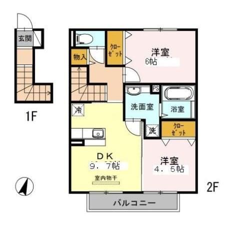 イッチー沼山津の物件間取画像