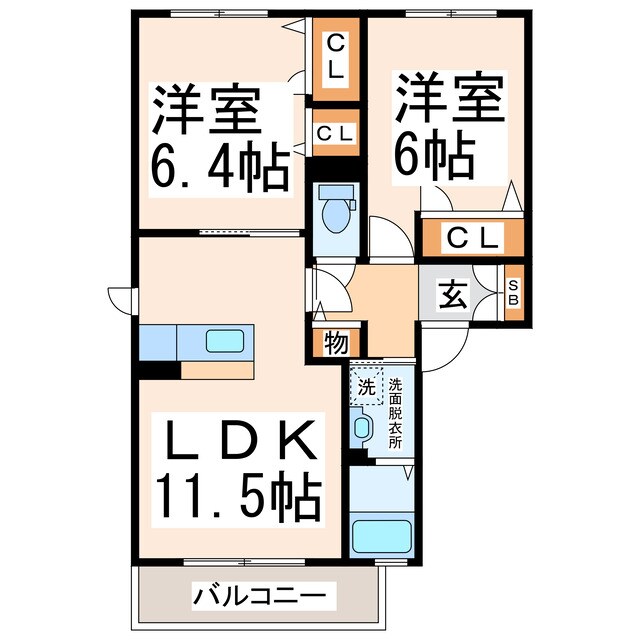 サンビゾンの物件間取画像