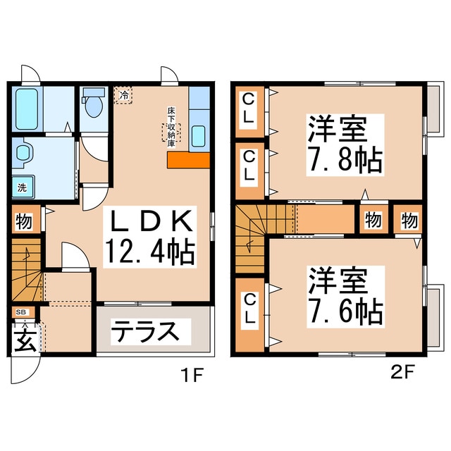 アミーゴ池尻　A・B・C・D・Eの物件間取画像