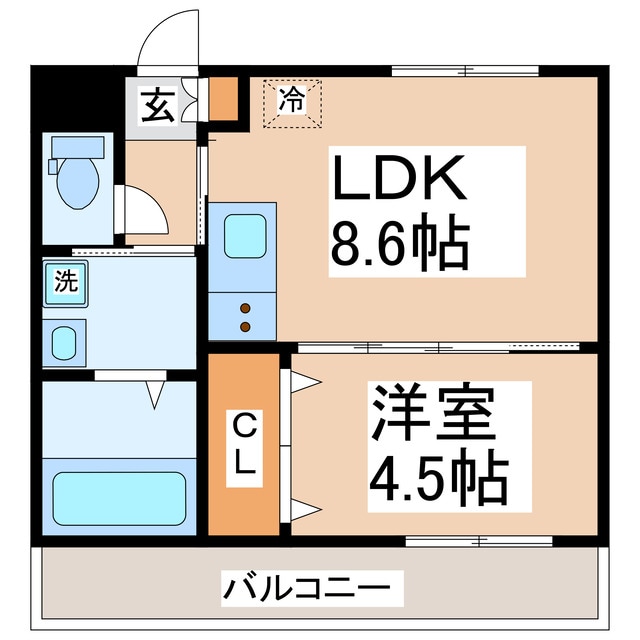 VERENA保田窪本町の物件間取画像