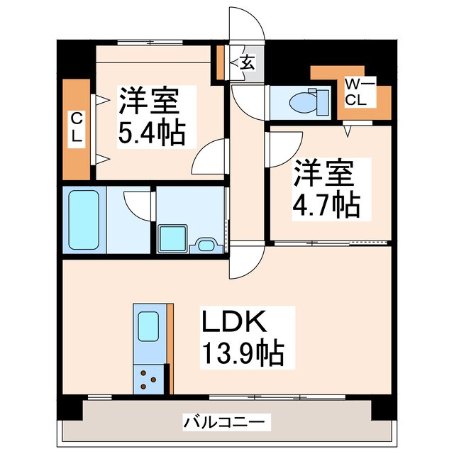 肥後大津駅 徒歩20分 10階の物件間取画像