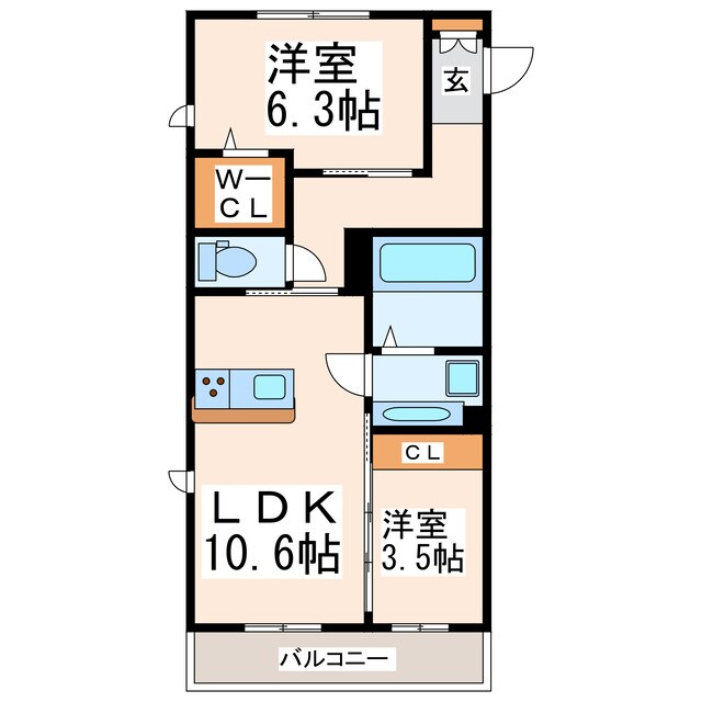 グッドラック四番館の物件間取画像