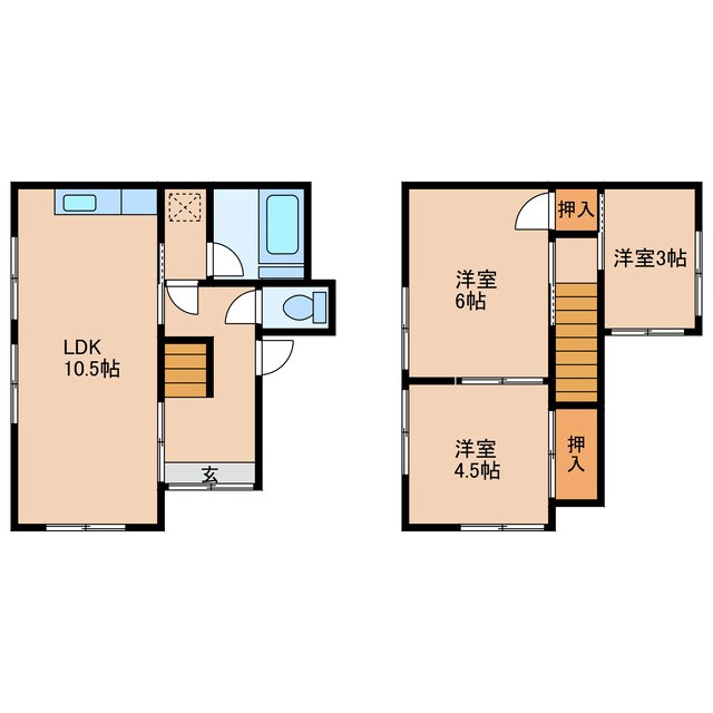 上東山野内貸家の物件間取画像