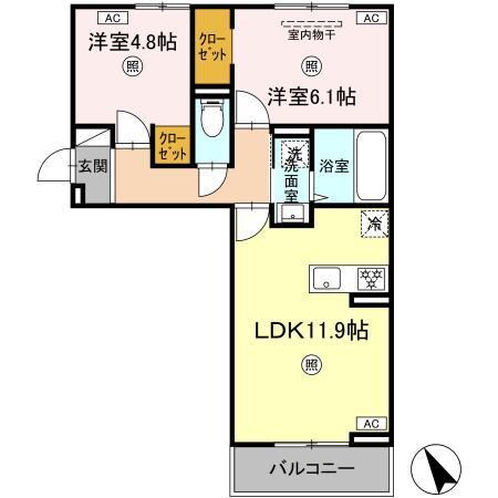 PREMILIFE政所　Ⅱ棟の物件間取画像