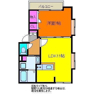 クレール小新の物件間取画像