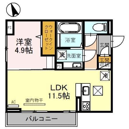 D-room女池上山の物件間取画像