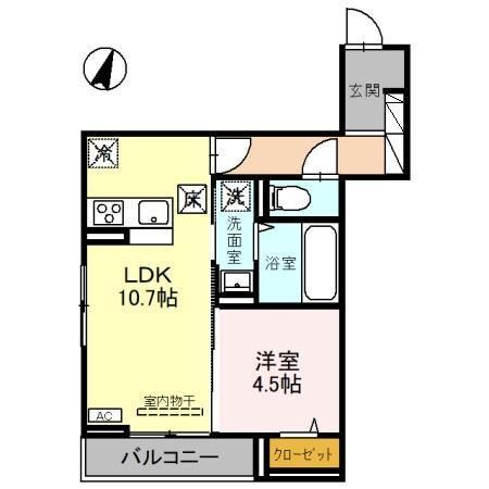 D-Room笹口の物件間取画像