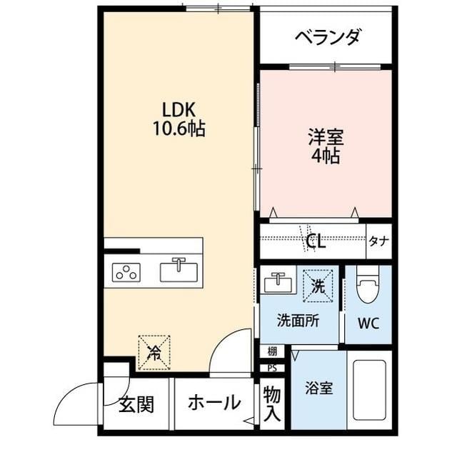 Rooms紫竹の物件間取画像