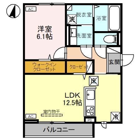 D-ROOMヴェルザンディの物件間取画像