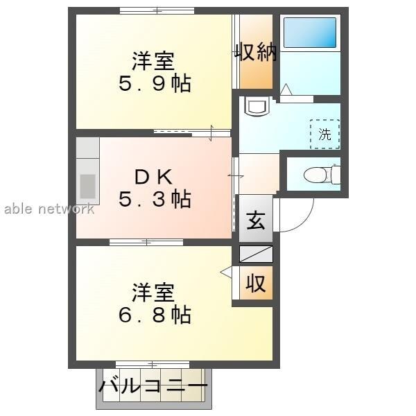 エスぺランサ　A棟の物件間取画像