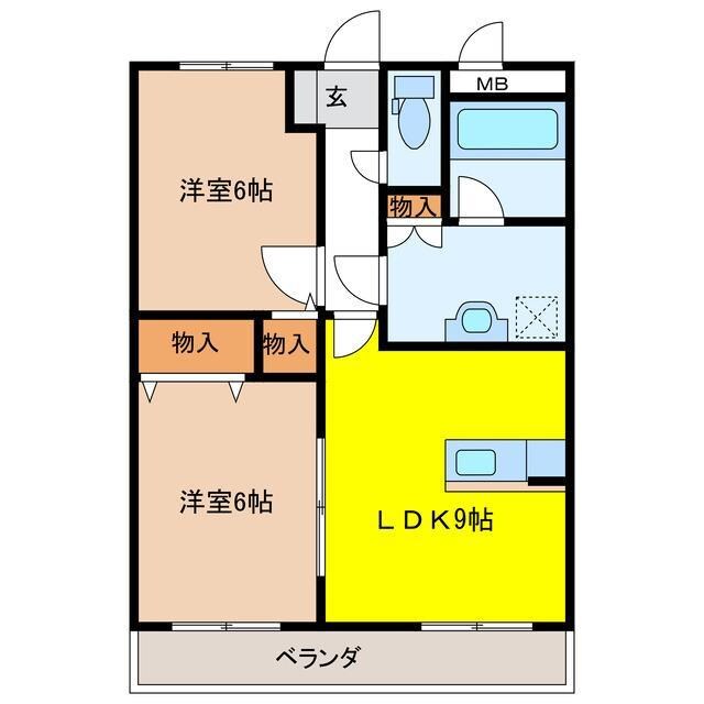 サンヘルメス尾山の物件間取画像