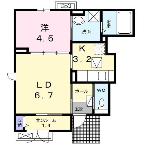 アドラブルコートの物件間取画像