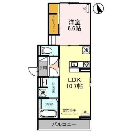 D-ROOM女池上山IIの物件間取画像