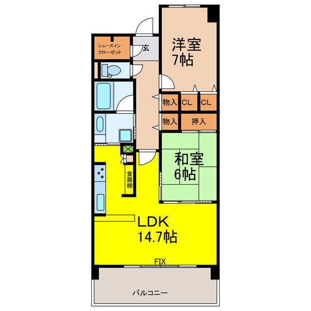 アンビックス小山　グランテムスクエアの物件間取画像
