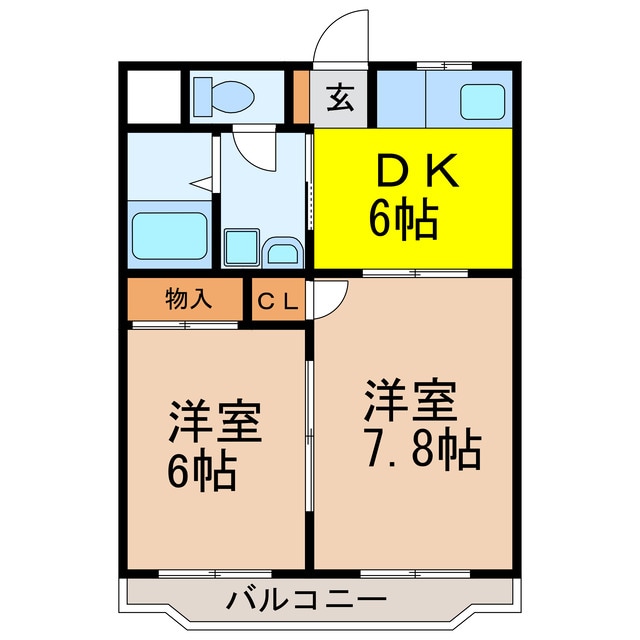 ラ・セゾン城北Ⅱの物件間取画像