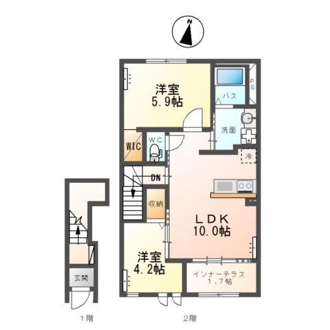 ルミエール　タケ（LUMIERE TAKE）の物件間取画像