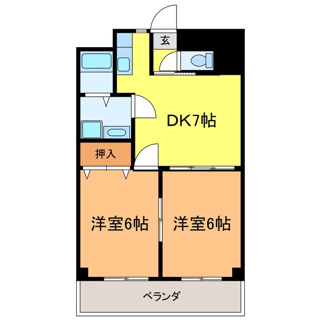 城南ウイング　パートⅡの物件間取画像