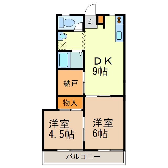 エスティハイツの物件間取画像