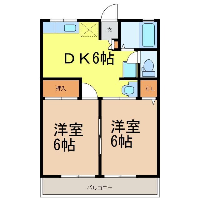 コート倉Fの物件間取画像