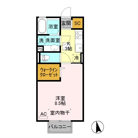 ポレール神山の物件間取画像