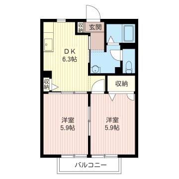 クレストコートの物件間取画像